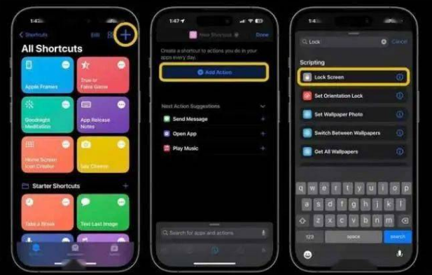 东昌苹果14锁屏维修店分享iPhone14升级iOS16.4后如何创建锁屏快捷方式 
