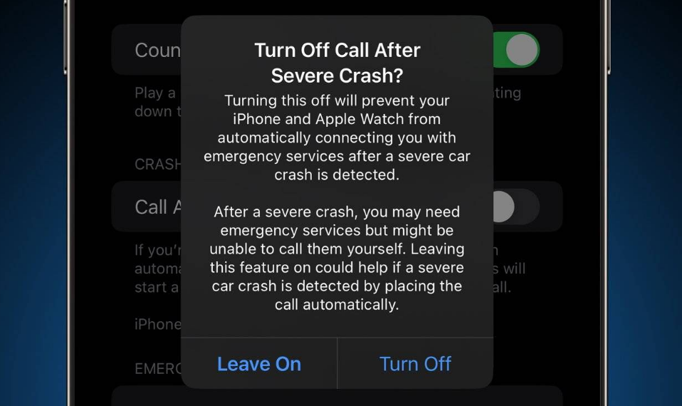 东昌苹果14维修分享 iPhone 14 和 Apple Watch 上关闭崩溃检测 