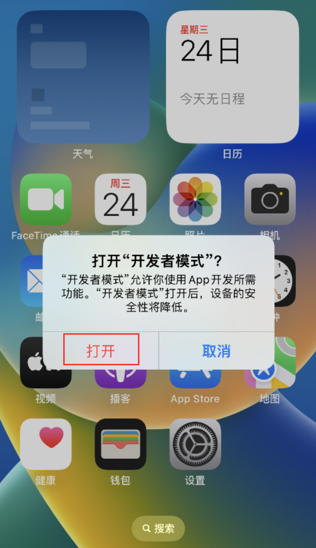 东昌苹果手机维修分享如何打开开发者模式 