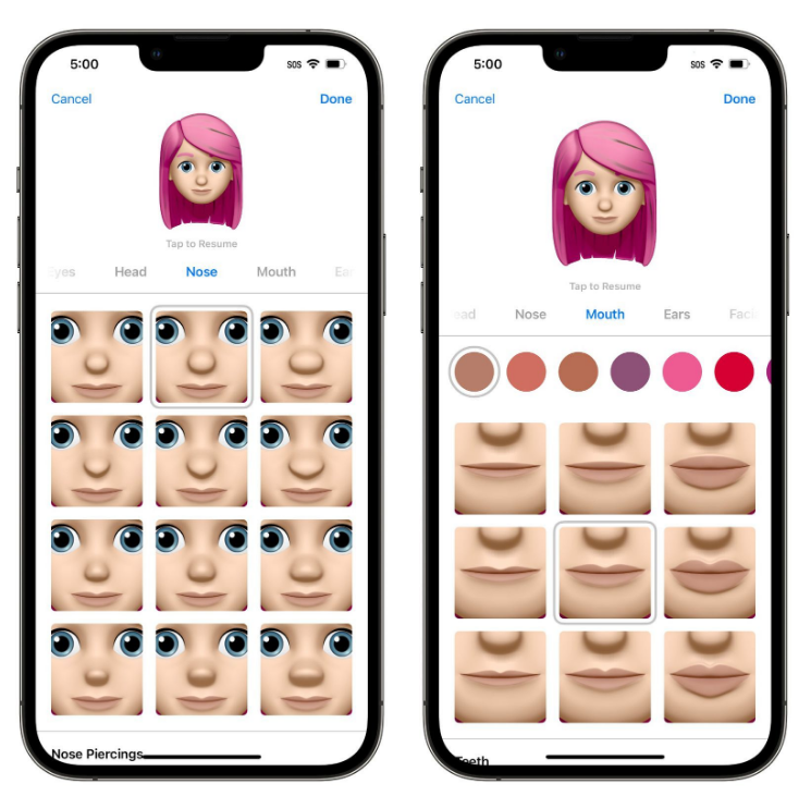 东昌苹果手机维修分享​iOS 16中的拟我表情有了哪些变化和升级 